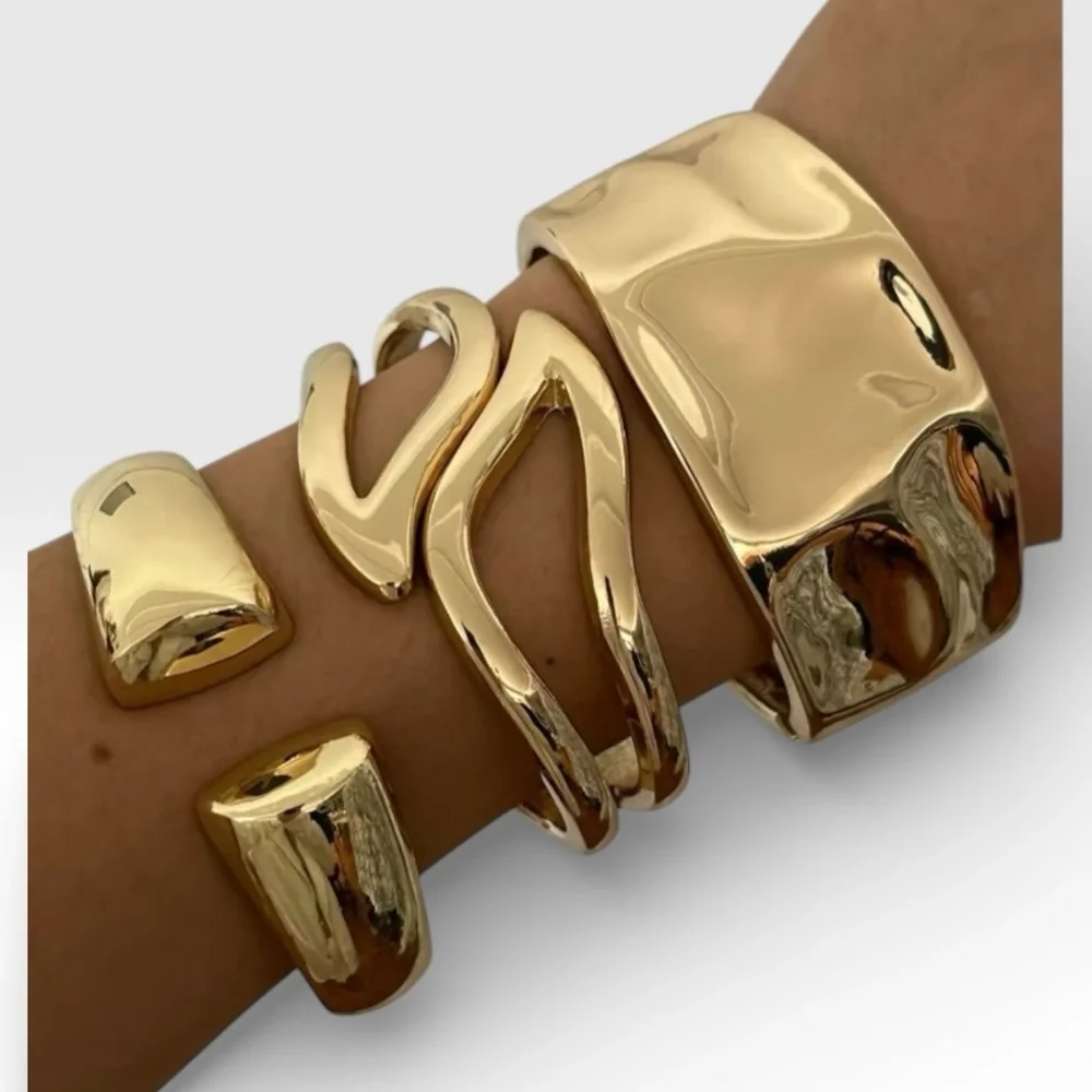 Elegant Gold-Tone Bracelet Set